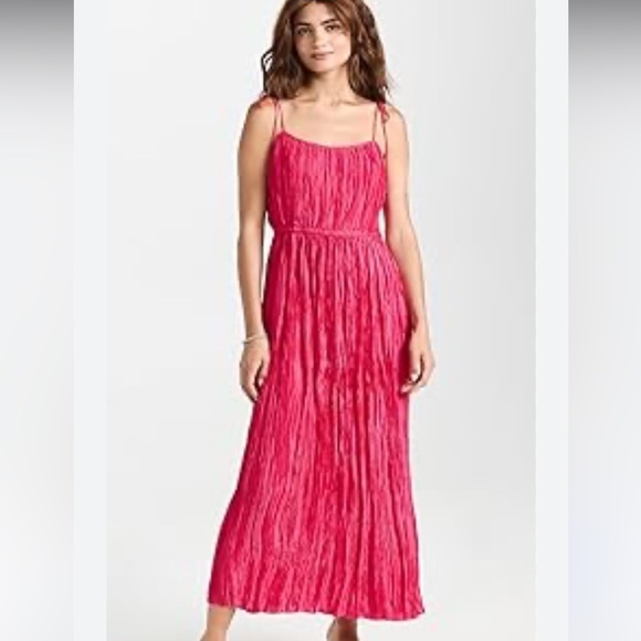 ✨ Ulla Johnson Orla Dress | Size 12 | Romantic Plissé Satin ✨ - Picture 3 of 11